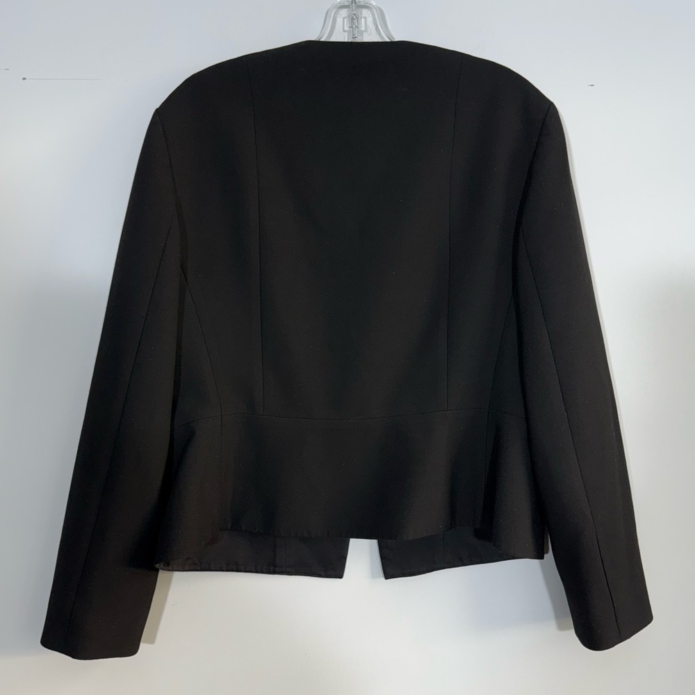 HUGO BOSS Women's Boss Jemida Jacket Blazer In Black US 12 Collarless Wool Blend - Picture 13 of 16